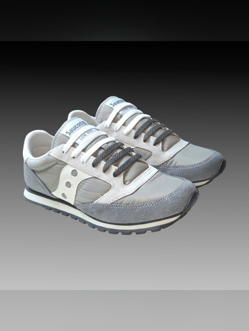 Saucony Jazz Low Pro Grey Silver Suede Mens Size 9 2866-99 Like New